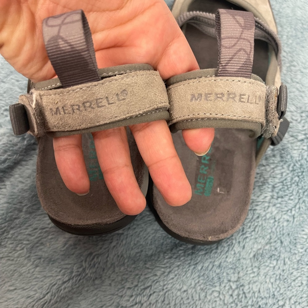 MERRELL Mimosa Ginger Mary Jane Shoes Hiking Flats Drizzle Gray Women's Size 7 - Picture 12 of 13